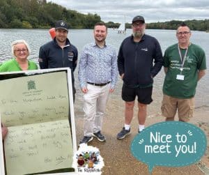 Peter Swallow MP visits Horseshoe Lake