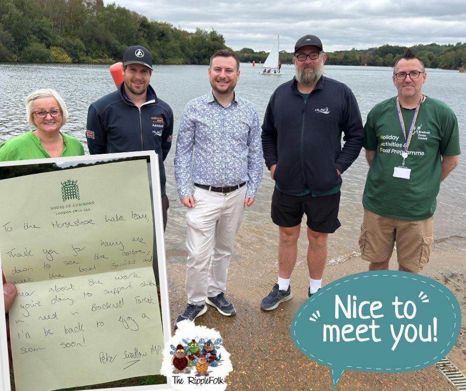 Peter Swallow MP visits Horseshoe Lake